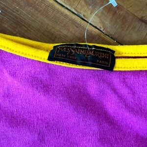 Yves Saint Laurent Purple Yellow Shirt Vintage collectible Excellent condition